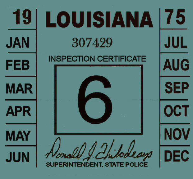 (image for) 1975 Louisiana inspection sticker